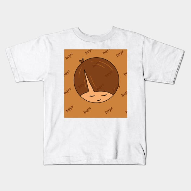 Cutie little boy Kids T-Shirt by yaya store